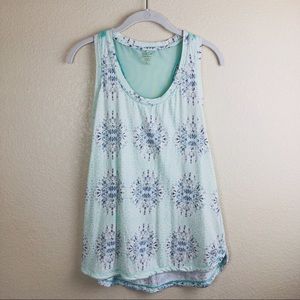 CALIA by Carrie Underwood Mint Patterned Tank L